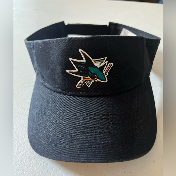 San Jose Sharks Adidas Adjustable Visor Hat Logo great condition - Picture 1 of 6